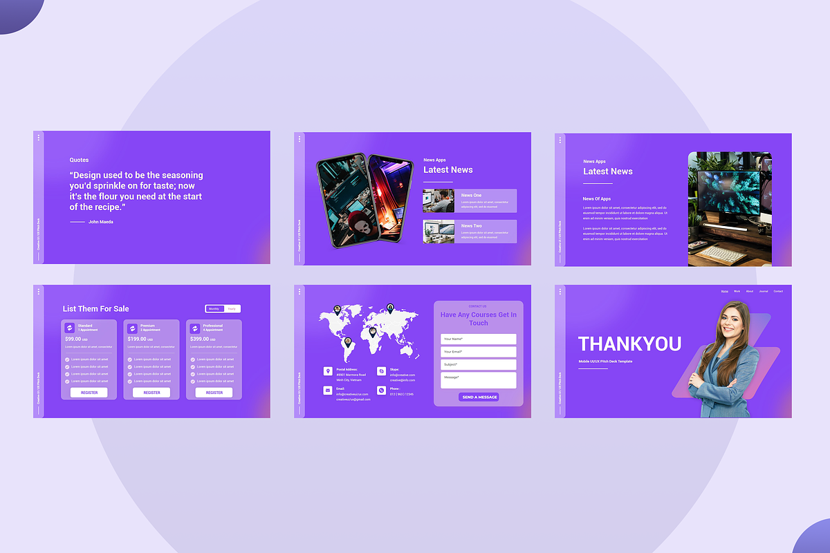 UI UX Powerpoint Template, a Presentation Template by Azruca
