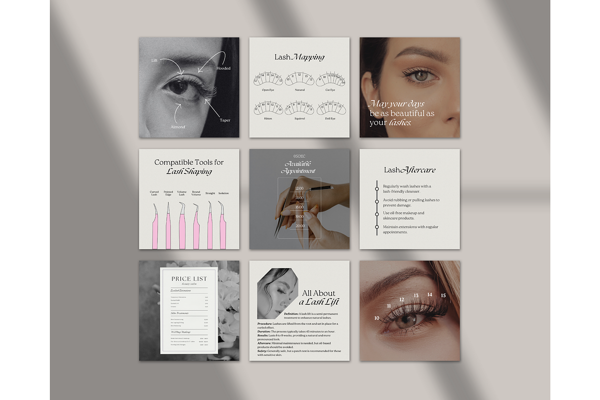 Lash Tech Template - Canva, a Social Media Template by TheTemplateTopia (Photo 4 of 10)