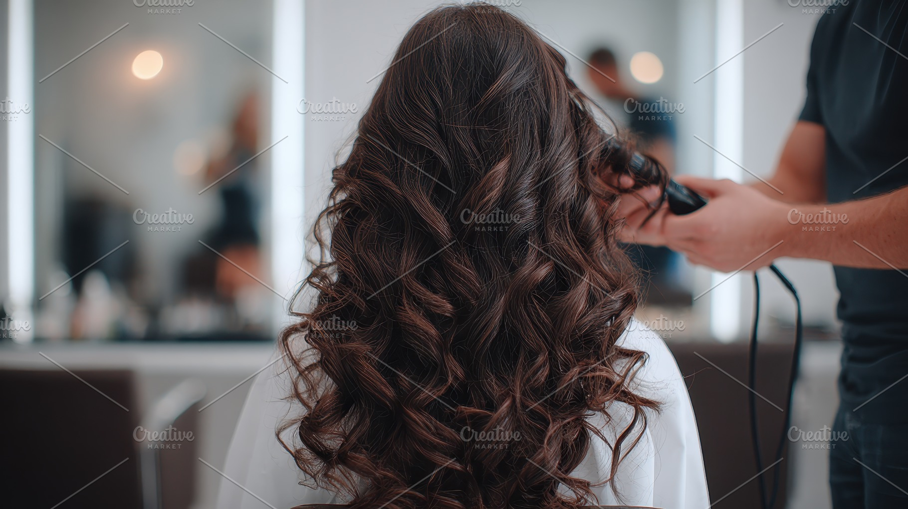 Long brown hair styling at salon hai, a Photo by Pixeness Studio