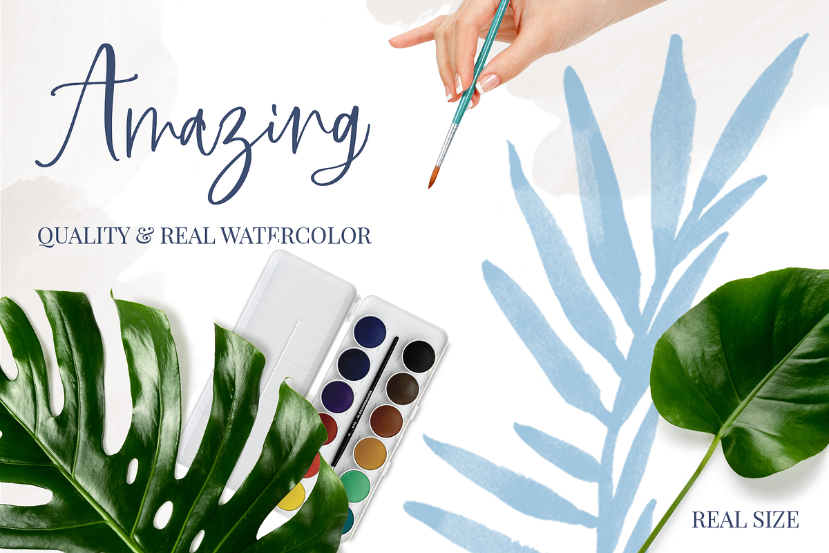 Summer splash - watercolor brushes preview 7