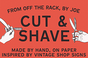 Cut & Shave Hand Drawn Vintage Font, a Sans Serif Font by Off The Rack © (Thumbnail 1 of 6)