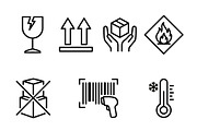 480 Shipping Packaging Icon Set, an Outline Icon by adenpinkstore (Thumbnail 7 of 11)