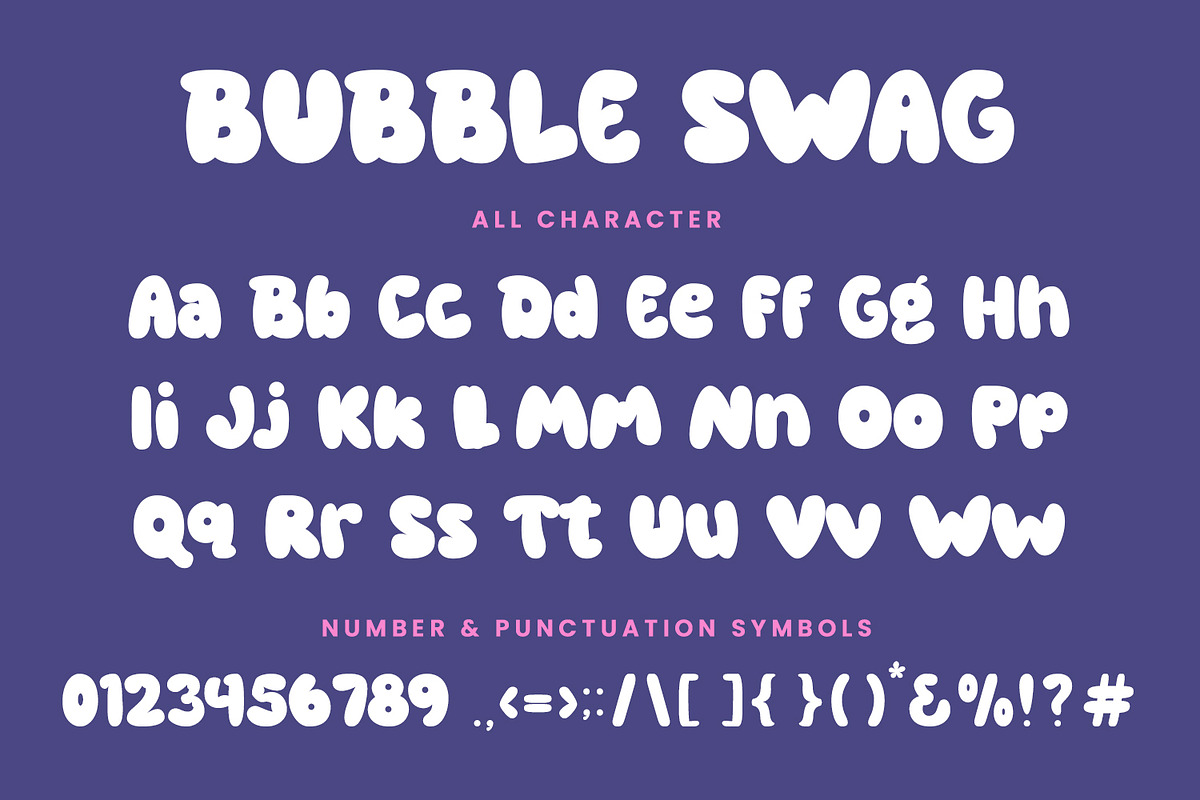 Bubble Swag - Playful Display Font, a Handwritten Font by AQR Studio (Photo 8 of 9)