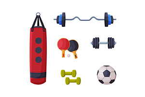 Sport Equipment and Gear for, an Object Illustration by TopVectors