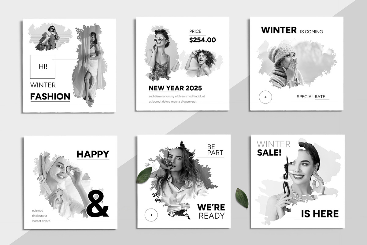 New Year Winter Social Media Post, a Social Media Template by ContestDesign (Photo 1 of 7)