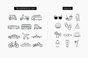 281 Travel Icons Set - Bundle, an Outline Icon by Hatch Design Workshop (Thumbnail 14 of 19)