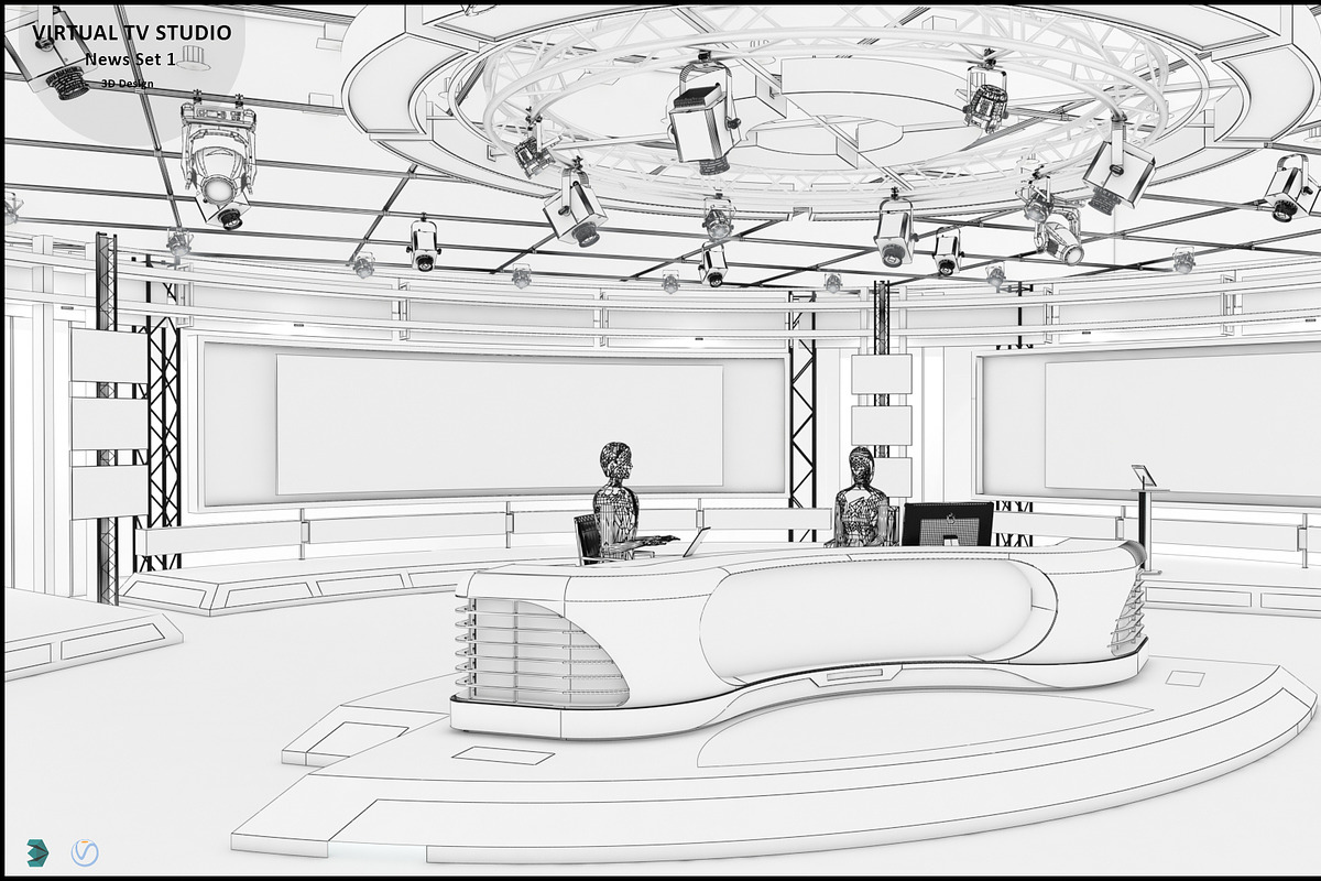 TV Studio Collection Vol 6 - 2 PCS, an Architecture 3D Model by akerStudio (Photo 26 of 98)
