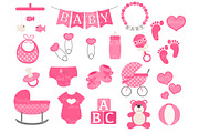 Hot Pink Baby Clipart, an Illustration by Amanda Ilkov (Thumbnail 2 of 2)
