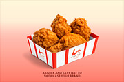 Fried Chicken Packaging Mockup PSD, a Packaging Mockup by Bruno's Shop (Thumbnail 2 of 4)