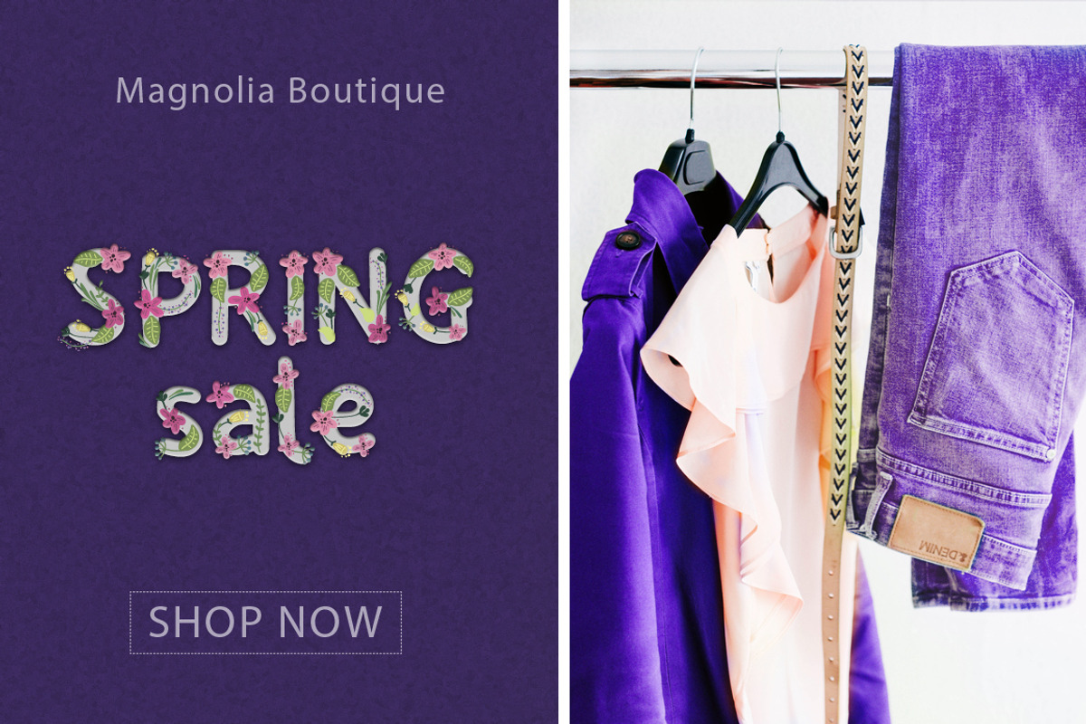 Bloom. Color Spring Font. preview 4