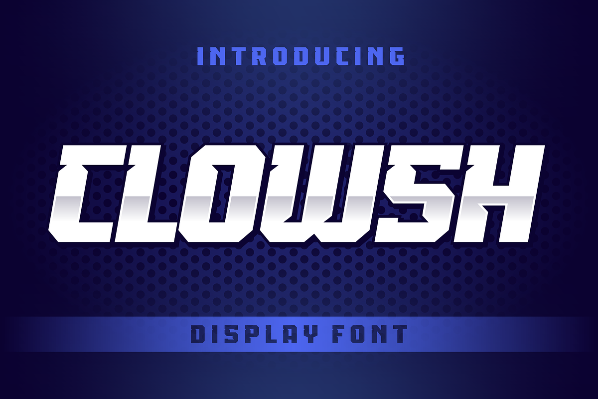 CLOWSH ESPORT, a Sans Serif Font by 24Design Studios (Photo 1 of 5)