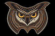 Owl, an Animal Illustration by Bakhtiozin art graphic (Thumbnail 1 of 4)