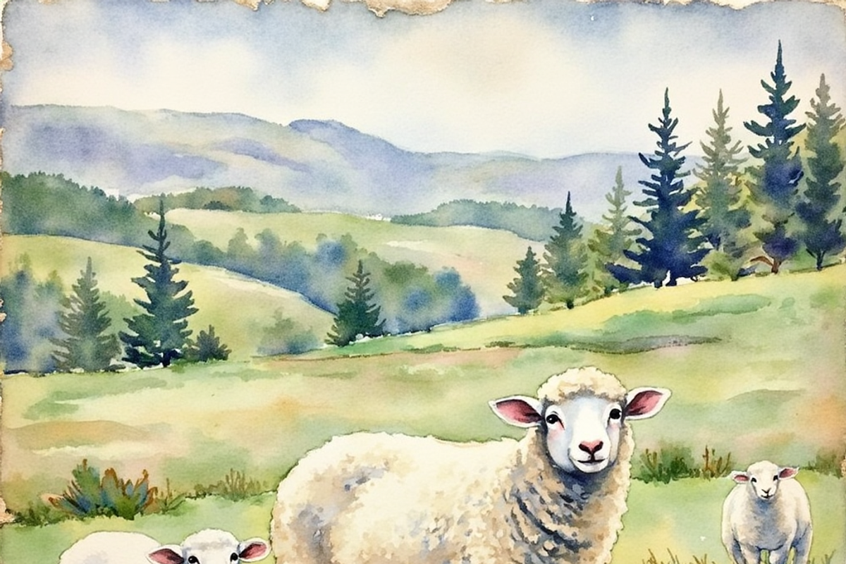 Sheep Seamless Pattern, an Animal Illustration by PLUM&FIGS (Photo 4 of 5)