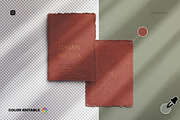 Handmade Paper Deckle Edge Card Set, a Mockup by Custom Scene (Thumbnail 6 of 9)