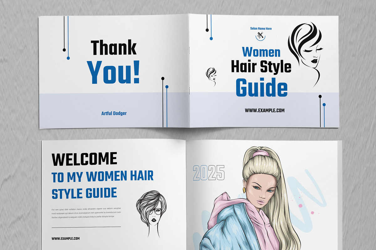 Women Hair Style Guide Layout, a Magazine Template by ContestDesign (Photo 2 of 5)