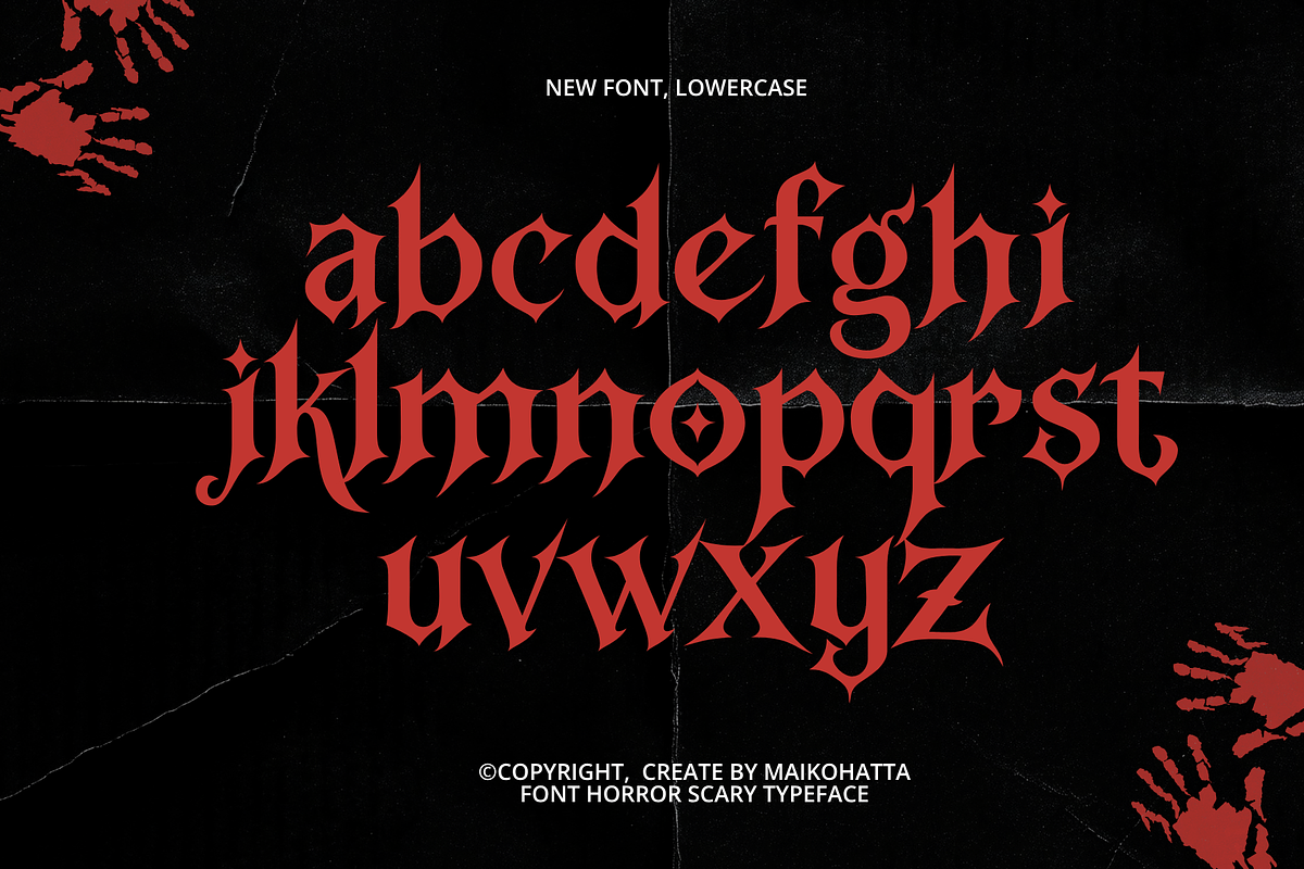 Neivak – Horror Gothic Display Font, a Blackletter Font by MaikoHatta (Photo 6 of 7)