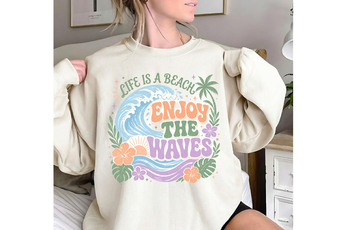 Boho Summer Beach Waves PNG, an Illustration by Dream Creation (Photo 2 of 7)