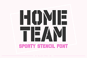 HOME TEAM STENCIL Sports Block Font, a Font by Blush Font Co. (Thumbnail 1 of 6)