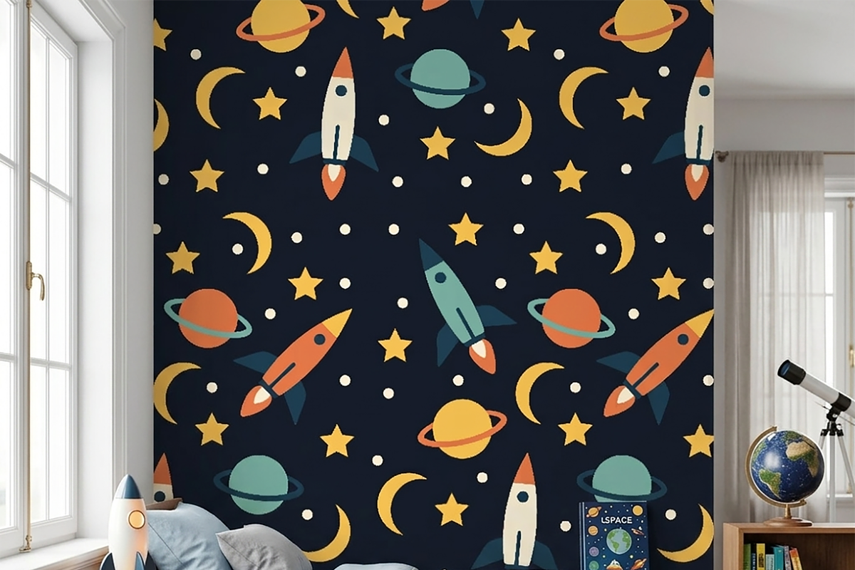 Seamless pattern of space, a Texture Illustration by JYa_Design (Photo 4 of 4)