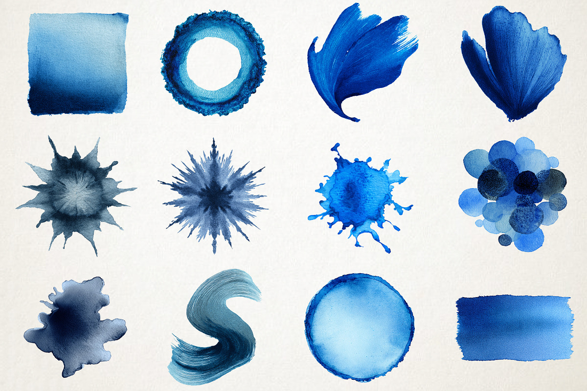 Blue Ink Elements, an Illustration by RobertsArt (Photo 6 of 7)
