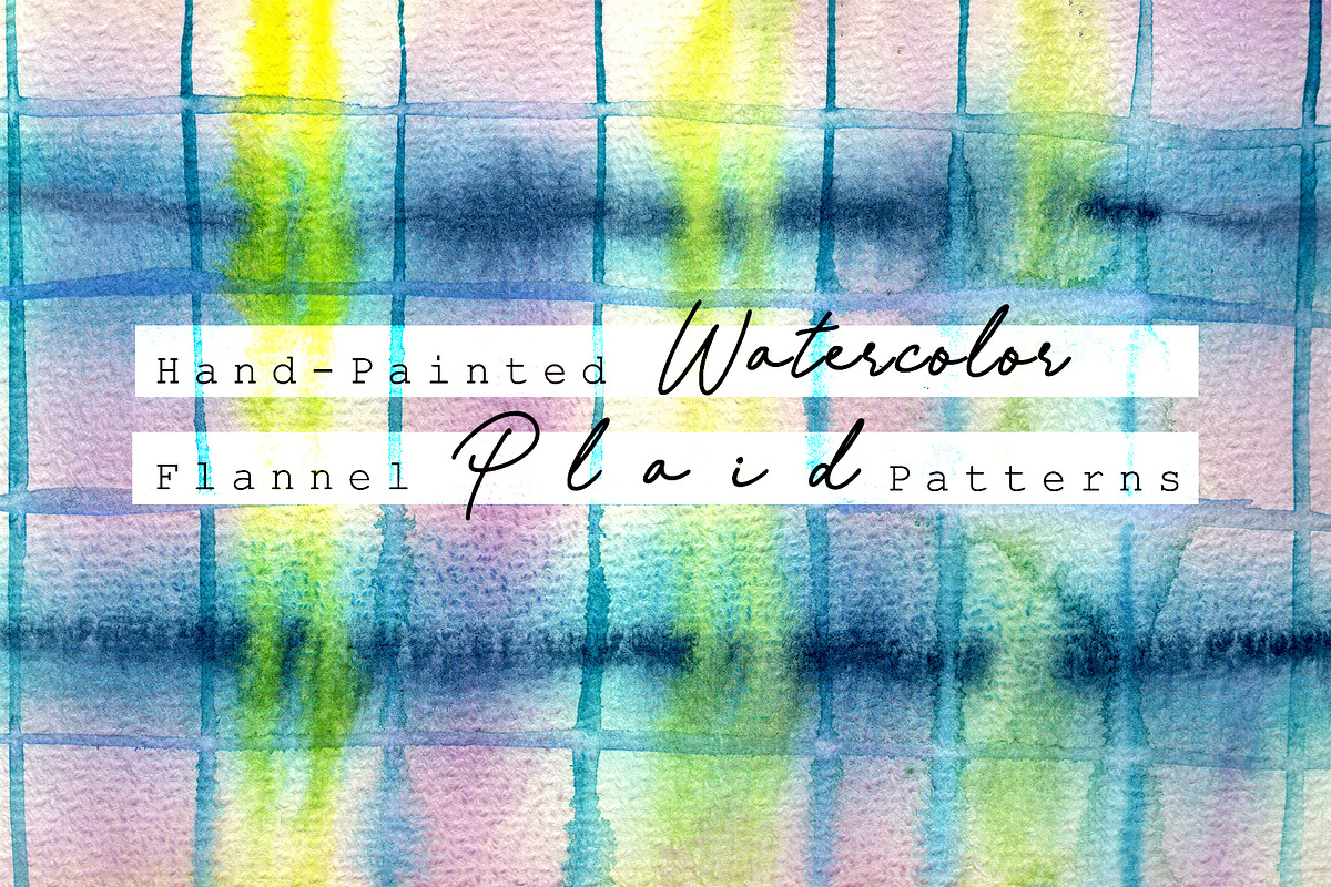 Hand Drawn Watercolor Plaid Patterns, a Graphic by YifeiFang (Photo 1 of 4)