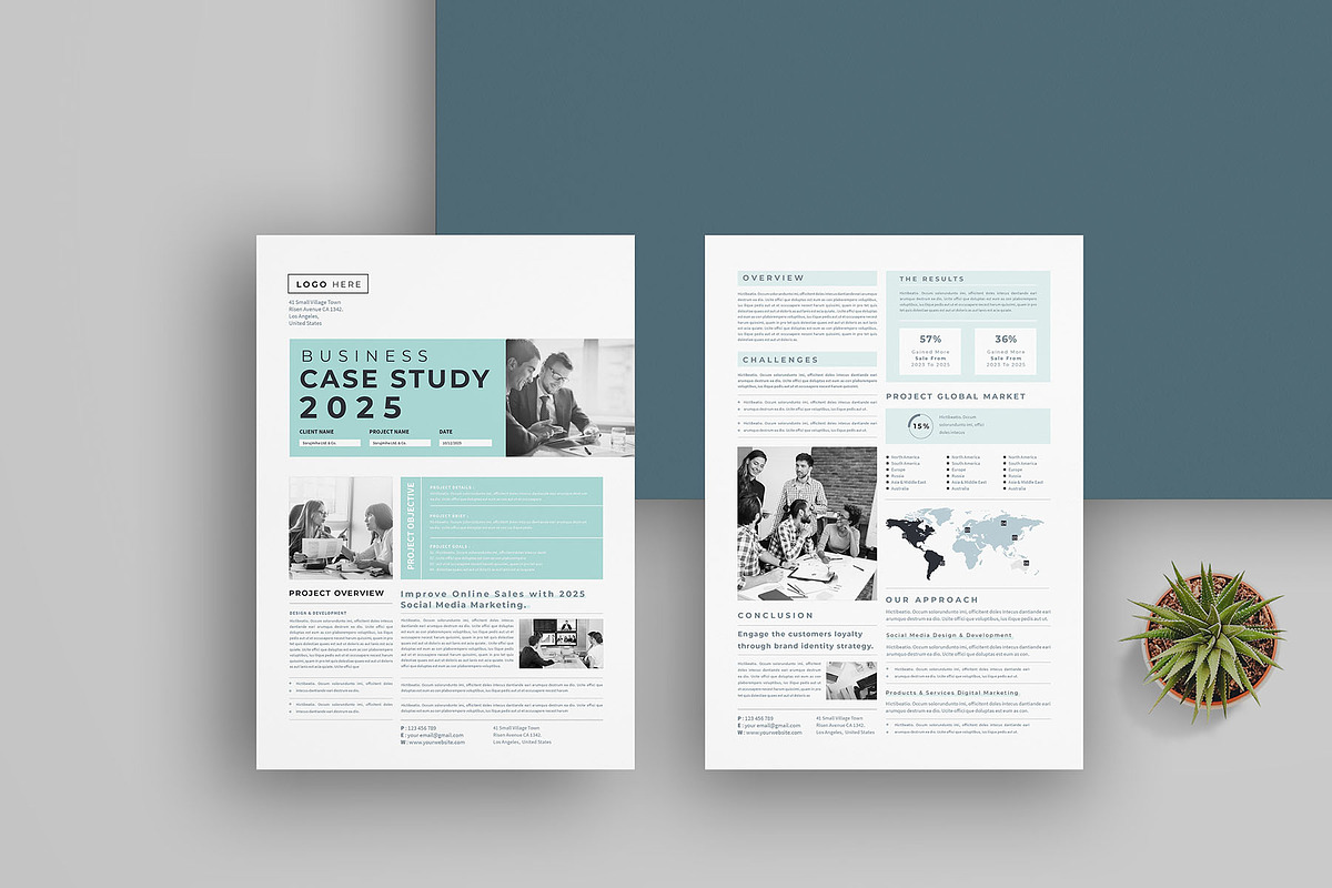 Case Study Template, a Flyer Template by obayes (Photo 2 of 4)