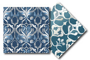 Dusty Blue and Silver Pattern, an Illustration by DreamPrint404 (Thumbnail 3 of 5)