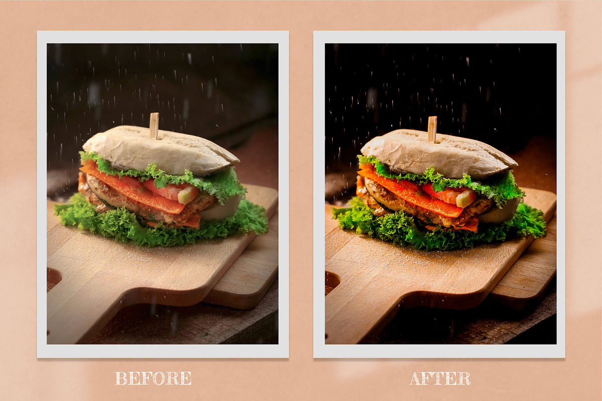 8 Yummy Food Lightroom Presets, a Preset Add-On by 3Motional (Photo 5 of 11)