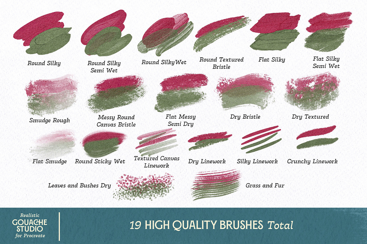 VVDS Realistic Gouache Studio, a Brush Add-On by Vintage Voyage Supply (Photo 3 of 10)