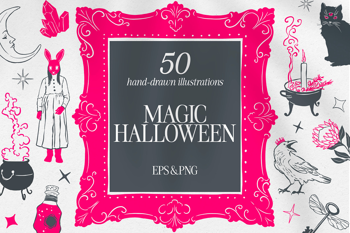 Magic Halloween Illustrations, a Decorative Illustration by Deveze Art & Co (Photo 1 of 9)