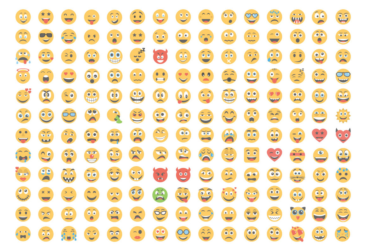 1000 Flat Smiley Icons, an Emoji Icon by Creative Stall (Photo 2 of 5)