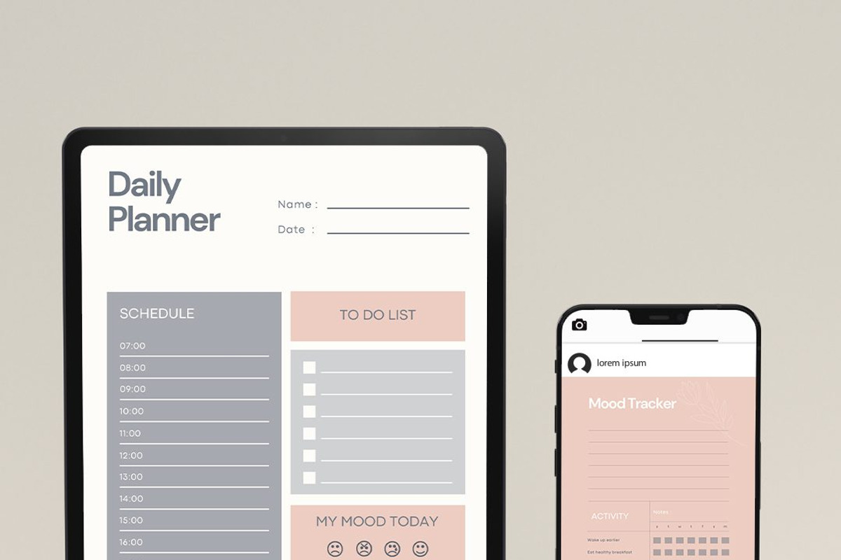 ADHD Therapy Daily Planner, a Stationery Template by Brand Your Biz Co. (Photo 2 of 7)
