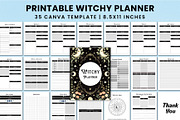 Witchy Planner For Canva KDP, a Stationery Template by Shumaya (Thumbnail 1 of 5)