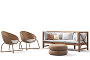 Balcony C - Wicker Outdoor, a Furniture 3D Model by 3DCargo (Thumbnail 1 of 7)