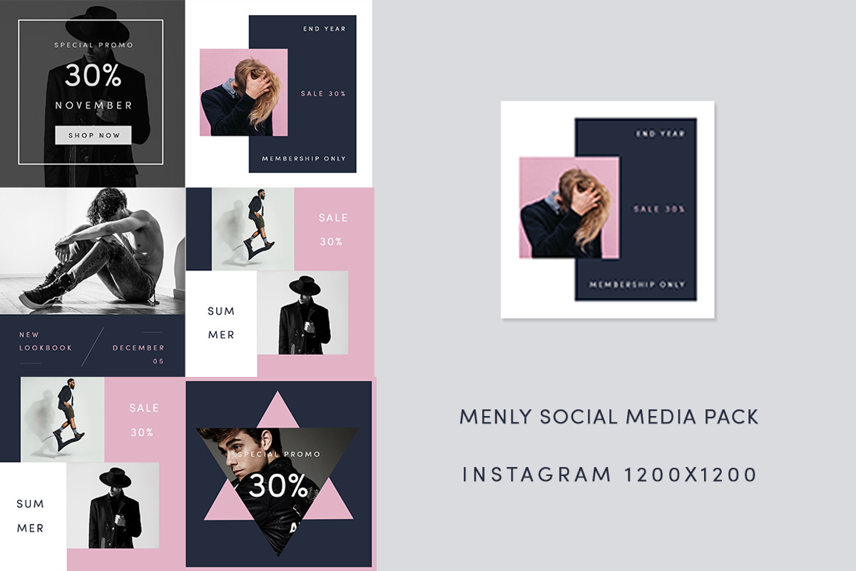 Menly Social Media Pack, a Templates & Theme by RedRiver Studio (Photo 1 of 10)