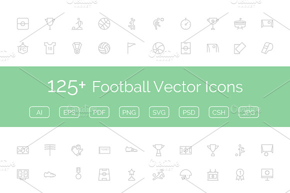 125 Football Vector Icons