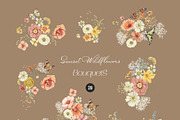 Sunset Wildflowers Delicate Flora, a Decorative Illustration by SunnyAfternoons (Thumbnail 4 of 15)