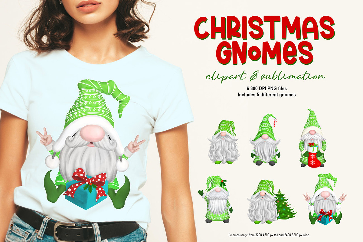 Christmas Gnomes Holiday Clipart, an Illustration by SLS Lines (Photo 6 of 7)