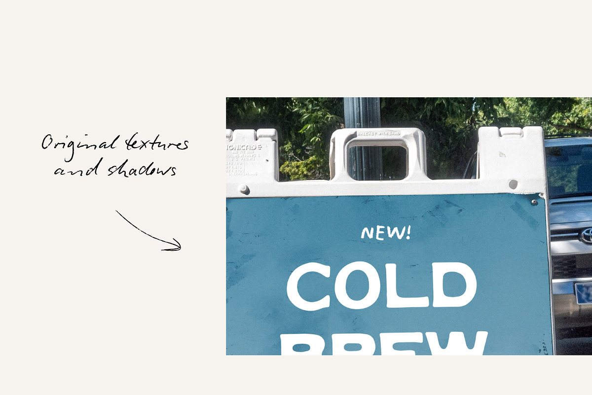Sidewalk Street Cafe Sign Mockup PSD, a Mockup by Area Mockups (Photo 3 of 3)