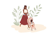 Women walking with babies in prams, a Person Illustration by Good Studio (Thumbnail 3 of 4)