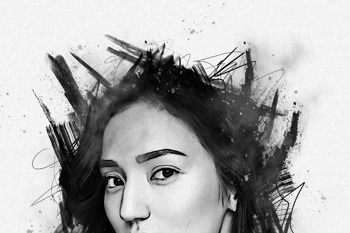 Sketch Art Photo Effect Mockup PSD, a Brushes & More by zahidhossainalif (Photo 11 of 18)