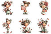 Mother’s Day Clipart Little Girl, a Seasonal Illustration by Designking (Thumbnail 2 of 5)