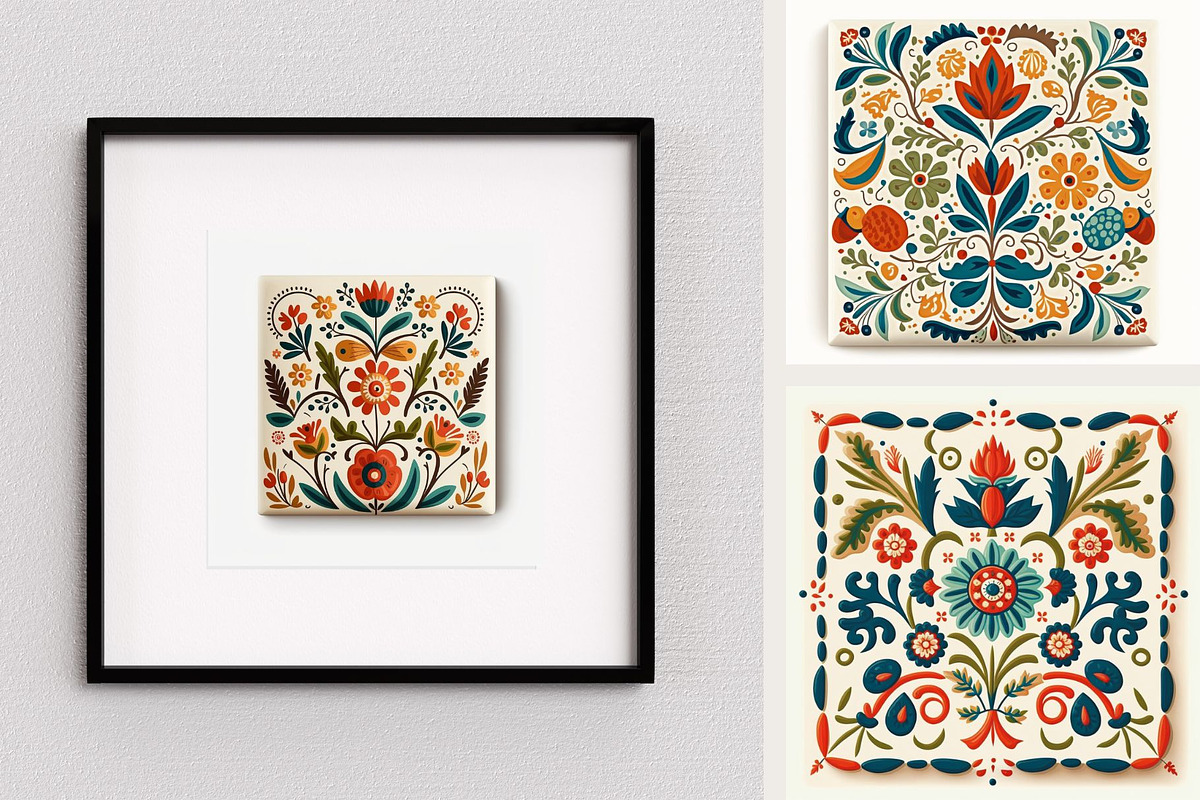 9 Folk Flower Pattern Illustration, a Decorative Illustration by ARTOZEN DIGITAL (Photo 5 of 11)