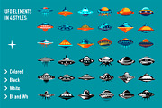 Retro UFO Vector Design Elements, an Object Graphic by Lettering_Logo (Thumbnail 2 of 5)