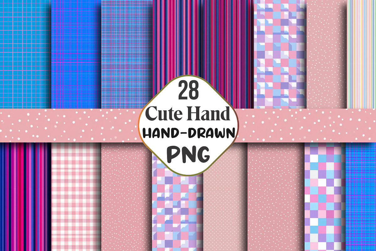 Cute Hand-Drawn Background Bundle, an Illustration by CraftArtStudio (Photo 1 of 3)