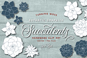 Succulent Clip Art - Botanic Vectors, an Illustration by Turning Moss (Thumbnail 1 of 5)