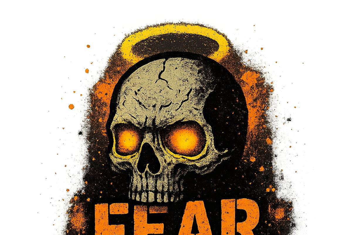 Halloween gothic grunge skull with o, an Illustration by Dvoevnore photos