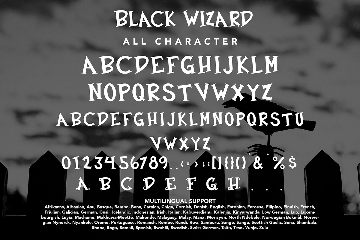 Black Wizard - Halloween Display, a Handwritten Font by Arendxstudio (Photo 9 of 9)