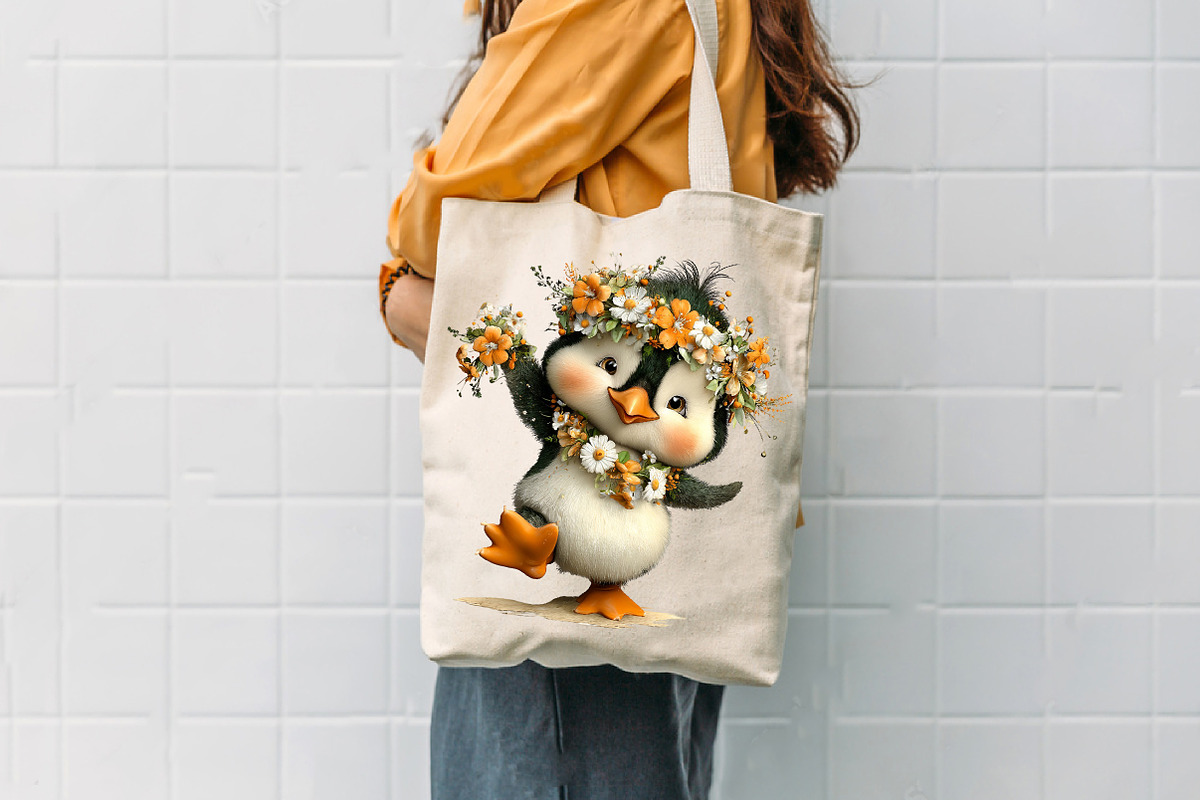 Whimsical Summer Penguin Clipart PNG, an Illustration by CreationArt (Photo 2 of 7)