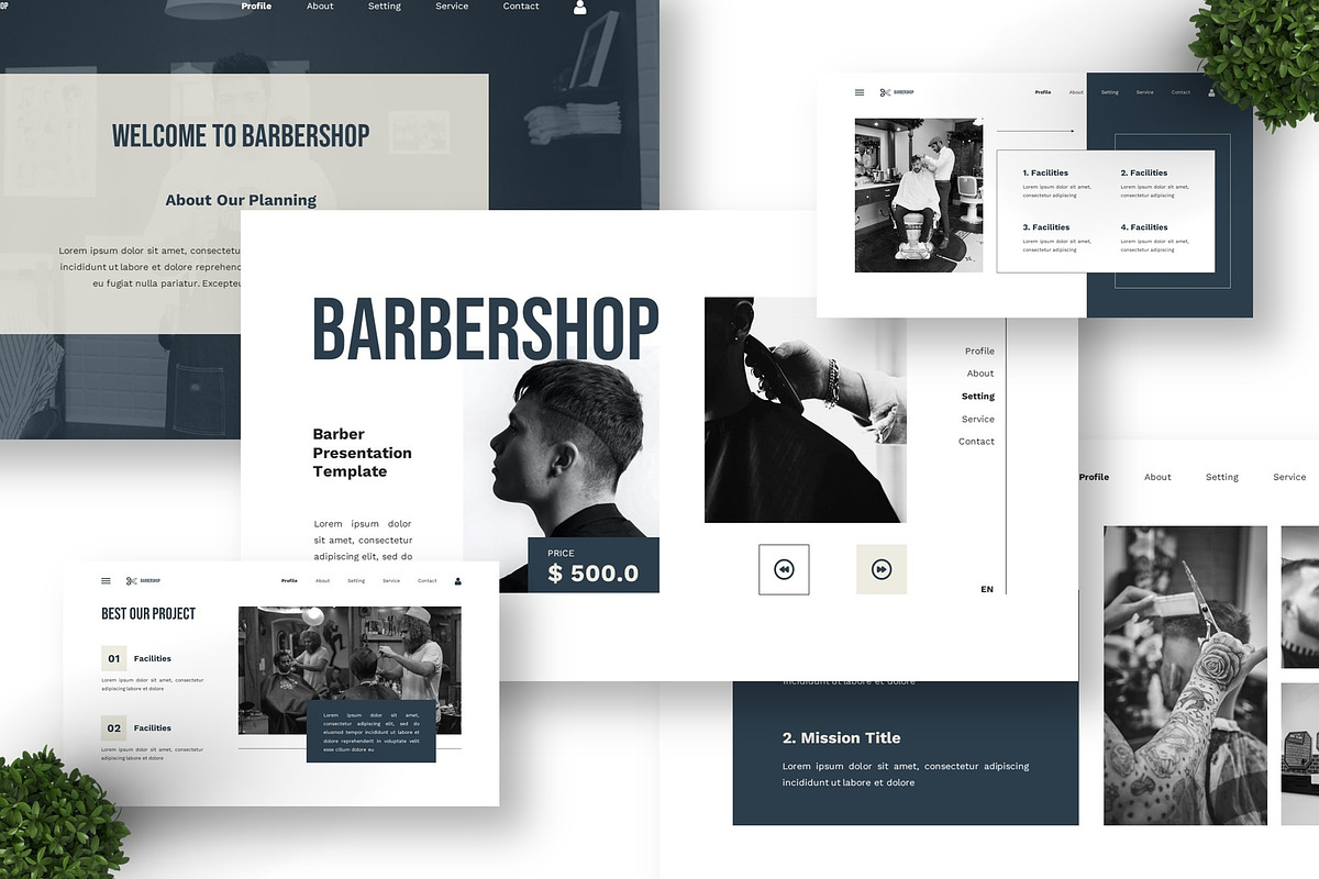 Barbershop - Barber Google Slide preview 5
